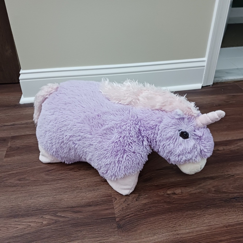 Pillow Pets Magical Unicorn Plush Lavender Purple Pink Stuffed Animal Toy 18in